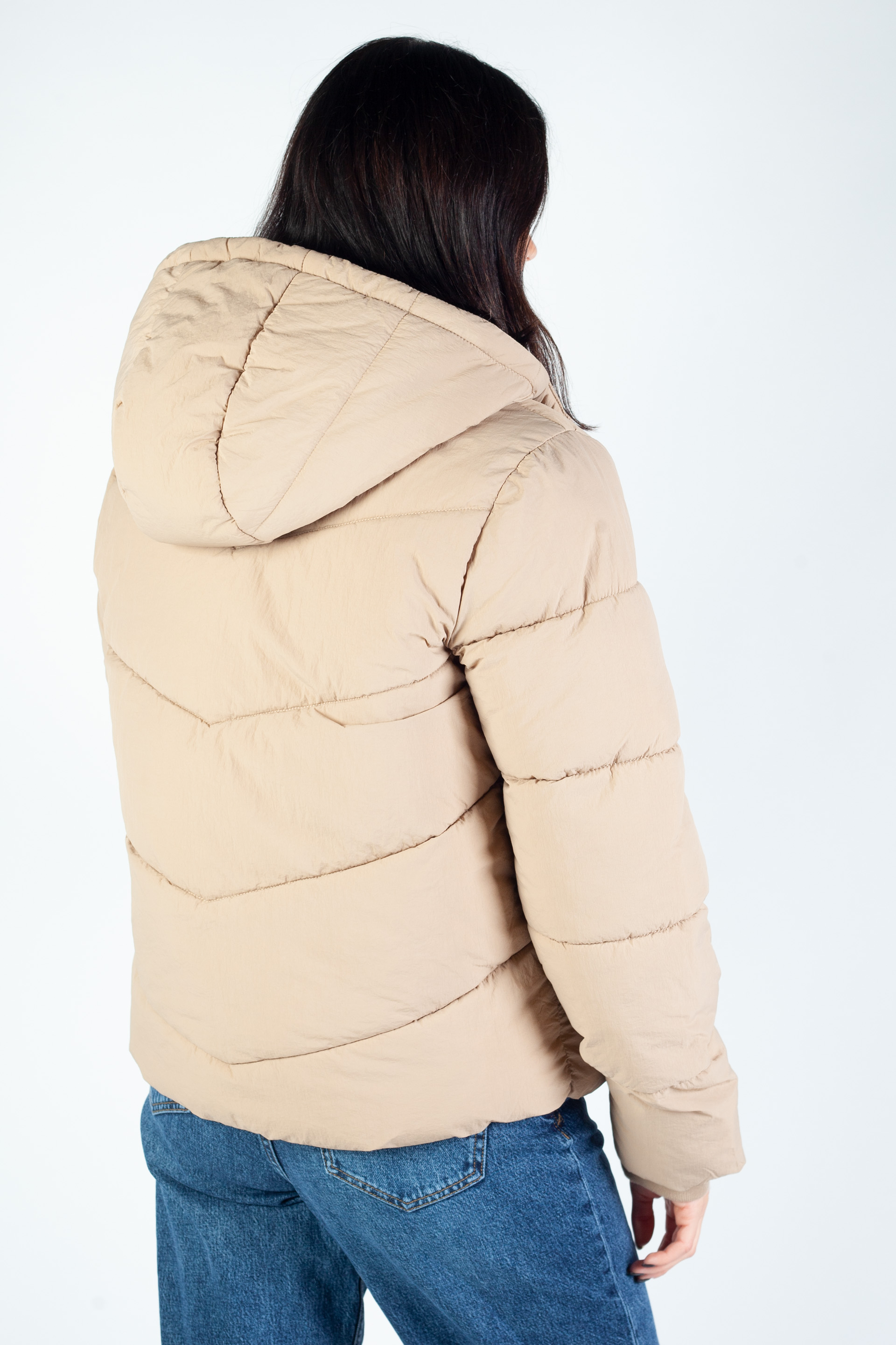 Winter jacket PIECES 17126620-Silver-Mink