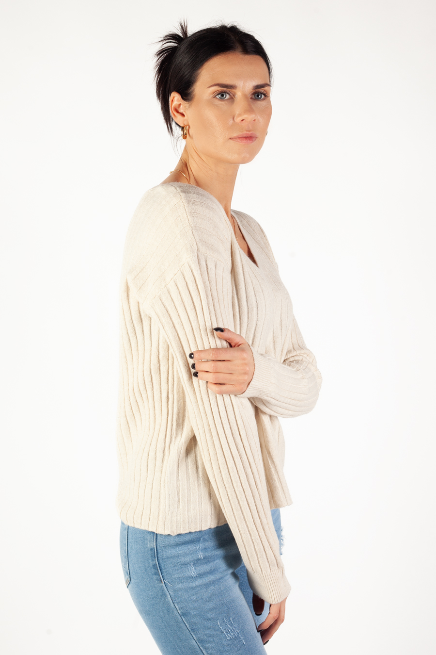 Sweater PIECES 17126267-Whitecap-Gray