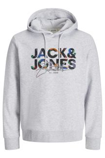 Hoodie JACK & JONES 12279119-White-Melange