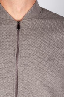 Sweater with zip MCL 40450-KAHVEMELANJ