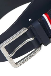Leather belt JACK & JONES 12219179-Navy-Blazer