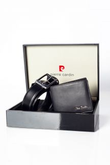 Leather belt PIERRE CARDIN PC-8806-569005-NERO