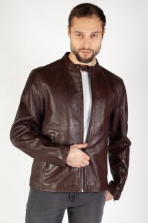 Leather jacket DEERCRAFT DMKaris-LANIV-dk-brown
