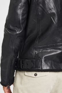 Leather jacket with lining GIPSY 2201-0110-Black