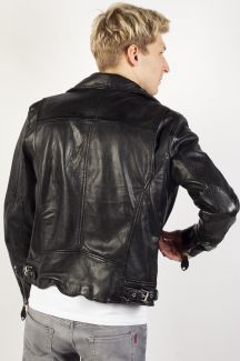 Leather jacket GIPSY Mavric-SF-NSLV-BIO-BLACK