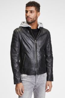 Leather jacket GIPSY Rylo-LAKEV-bio-black