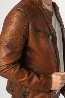Leather jacket MAURITIUS 1201-0666-cognac