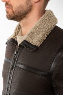 Leather jacket MAURITIUS 1201-0746-dark-taupe