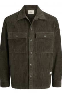 Velvet shirt JACK & JONES 12282350-Black-Olive