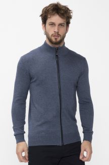 Sweater with zip MCL 18366-MAVI-MELANJ