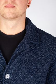 Sweater with zip MCL 33614-LACIVERT-MELANJ