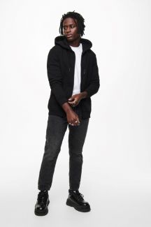 Sweater with zip ONLY & SONS 22018684-Black