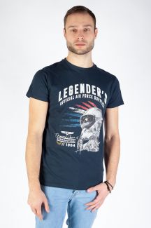 T-shirt LEGENDERS HELMET-HUDSON-BLUE