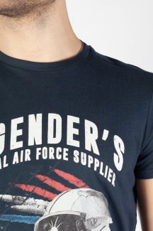 T-shirt LEGENDERS HELMET-HUDSON-BLUE