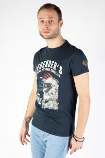 T-shirt LEGENDERS HELMET-HUDSON-BLUE