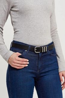 Belt PIECES 17082261-Black-Silver