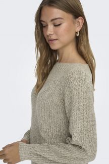 Knitted dress JACQUELINE DE YONG 15234103-Cement-WBP