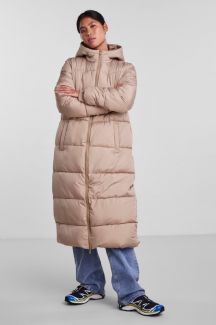 Winter jacket PIECES 17127426-Silver-Mink