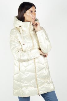 Winter jacket LAURA JO 20045-SHINY-WHITE