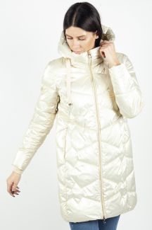 Winter jacket LAURA JO 20045-SHINY-WHITE