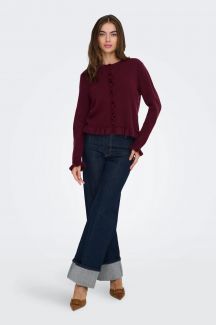 Cardigan JACQUELINE DE YONG 15363485-Maroon-Banner