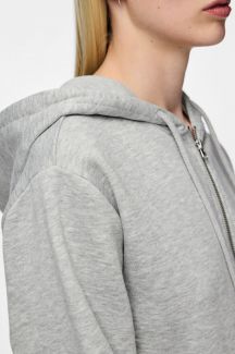 Zip up Hoodie PIECES 17140741-Light-Grey