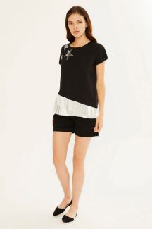 T-shirt XINT 601490-SIYAH