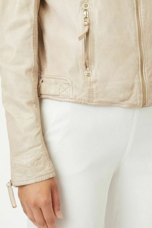 Leather jacket GIPSY 1101-0552-light-beige