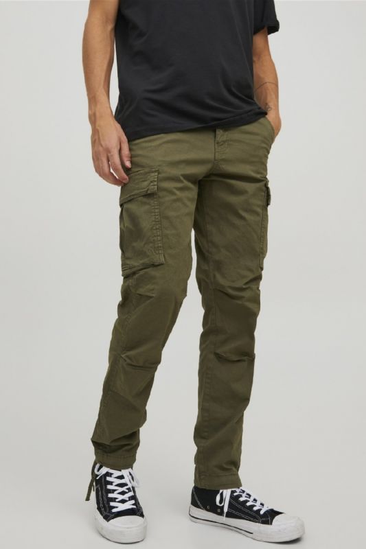 Cargo trousers JACK & JONES 12216664-Olive-Night