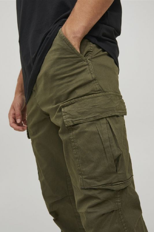 Cargo trousers JACK & JONES 12216664-Olive-Night