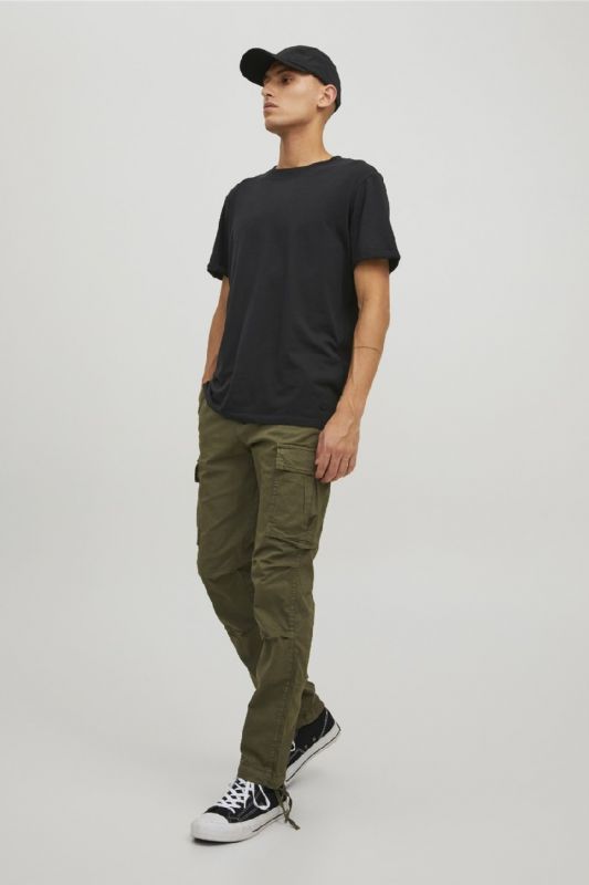 Cargo trousers JACK & JONES 12216664-Olive-Night