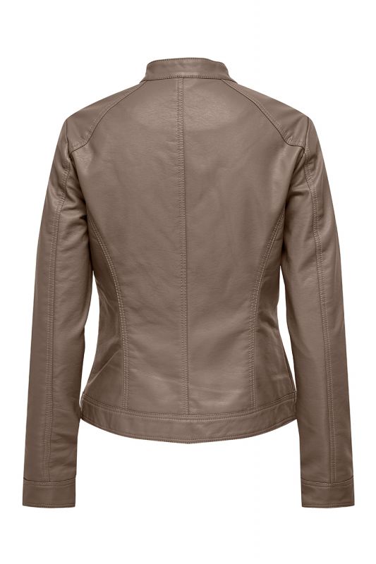 Leather jacket ONLY 15081400-Walnut