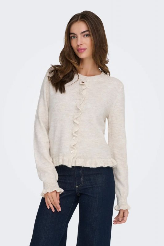 Cardigan JACQUELINE DE YONG 15363485-Birch-MELANGE