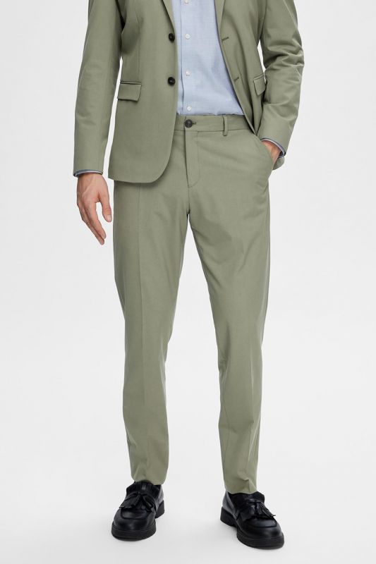 Suit trousers SELECTED 16087825-Vetiver