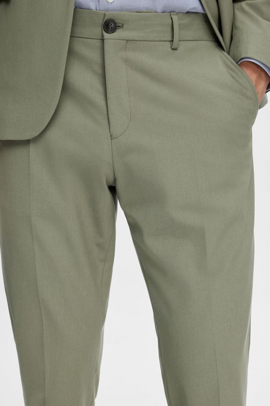 Suit trousers SELECTED 16087825-Vetiver