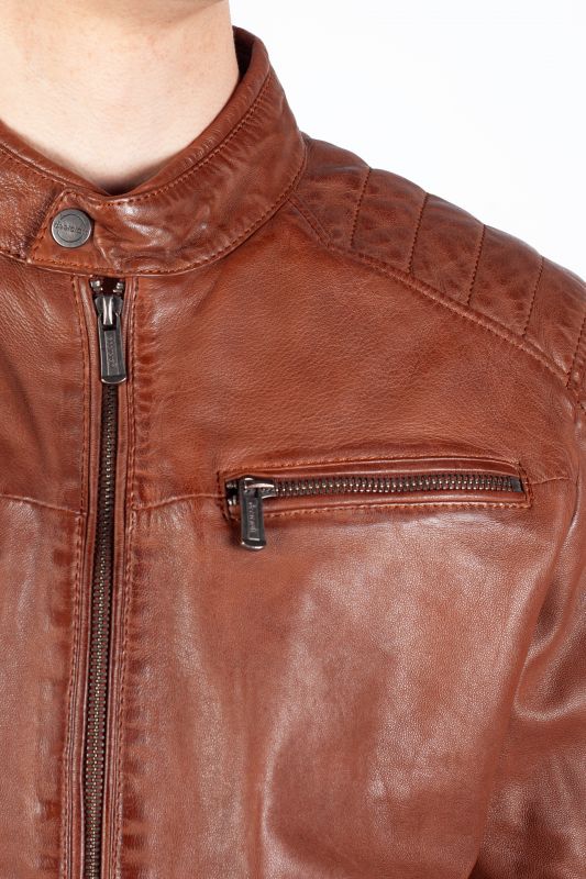 Leather jacket DEERCRAFT 3701-0126-cognac