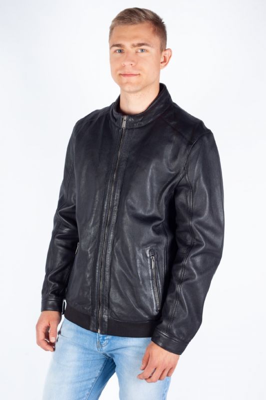 Leather jacket DEERCRAFT 3701-0128-black