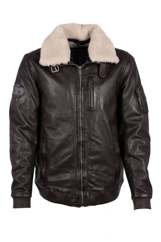 Leather jacket DEERCRAFT 3701-0142-dark-brown