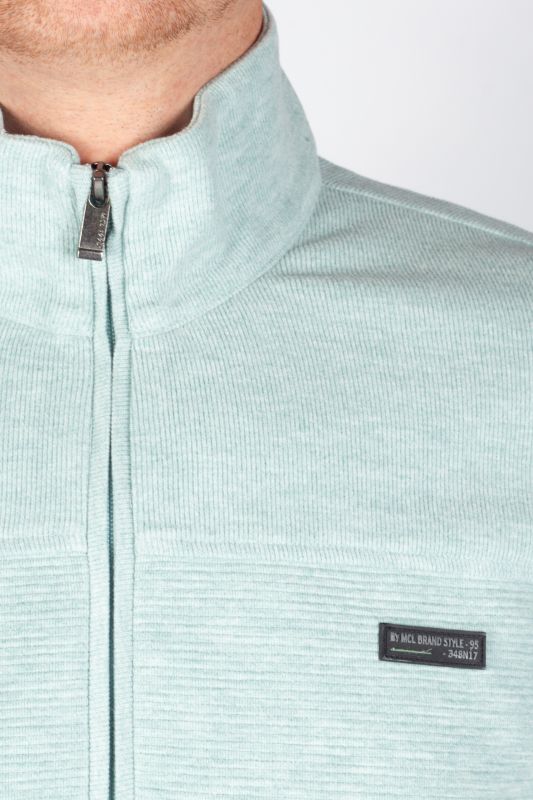 Sweater with zip MCL 40352-MINT-MELANJ