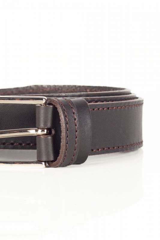Leather belt X JEANS BASICS 98-001-BROWN