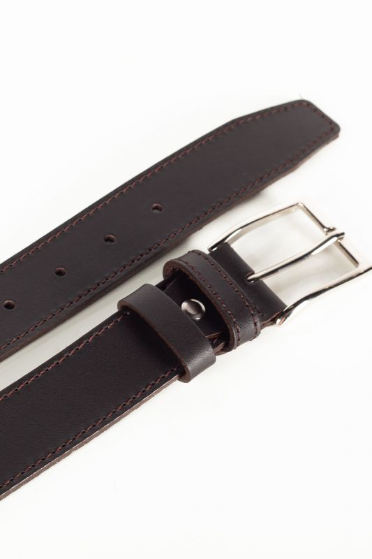 Leather belt X JEANS BASICS 98-007-BROWN