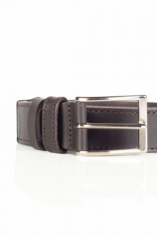 Leather belt X JEANS BASICS 98-007-BROWN