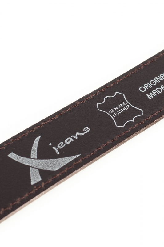 Leather belt X JEANS BASICS 98-007-BROWN