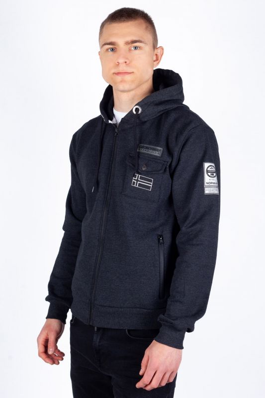 Zip up Hoodie GEOGRAPHICAL NORWAY GUESSY-Dark-Grey