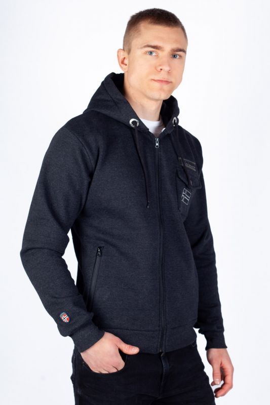 Zip up Hoodie GEOGRAPHICAL NORWAY GUESSY-Dark-Grey