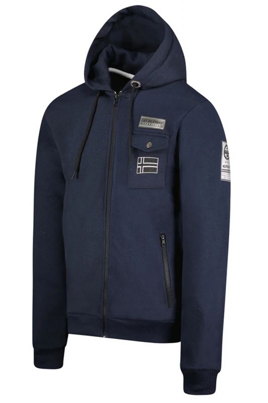 Zip up Hoodie GEOGRAPHICAL NORWAY GUESSY-Navy