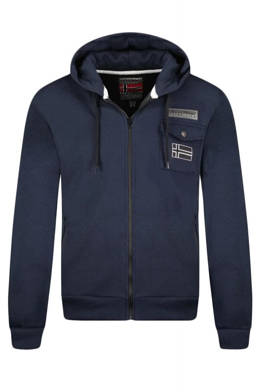 Zip up Hoodie GEOGRAPHICAL NORWAY GUESSY-Navy