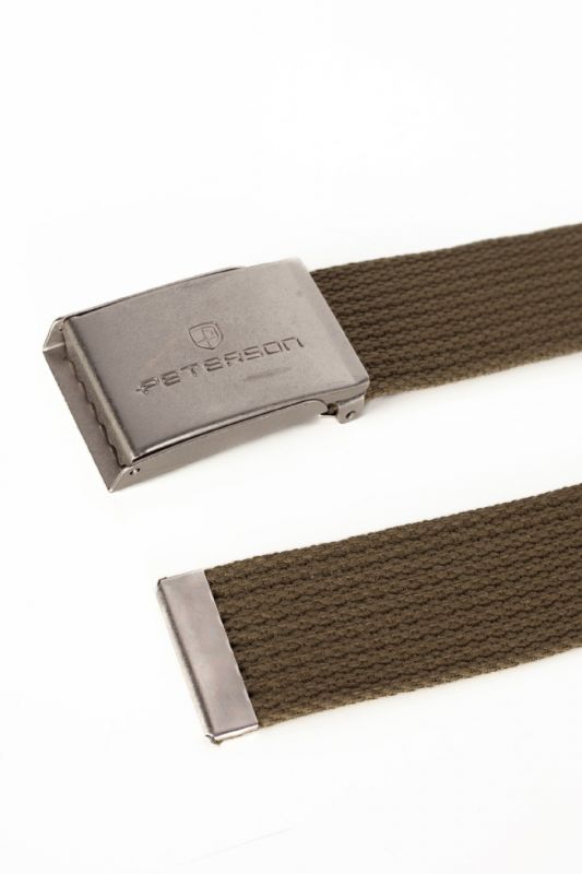 Canvas belt PETERSON PTN-SILVER-GREEN-2