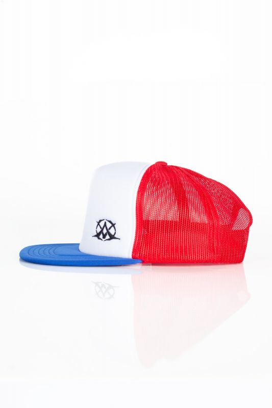 Hat X JEANS SNAP-90S-WHITE-RED-ROYAL