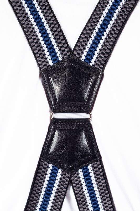 Suspenders X JEANS DMAX40-MIX-GRAY-BLUE